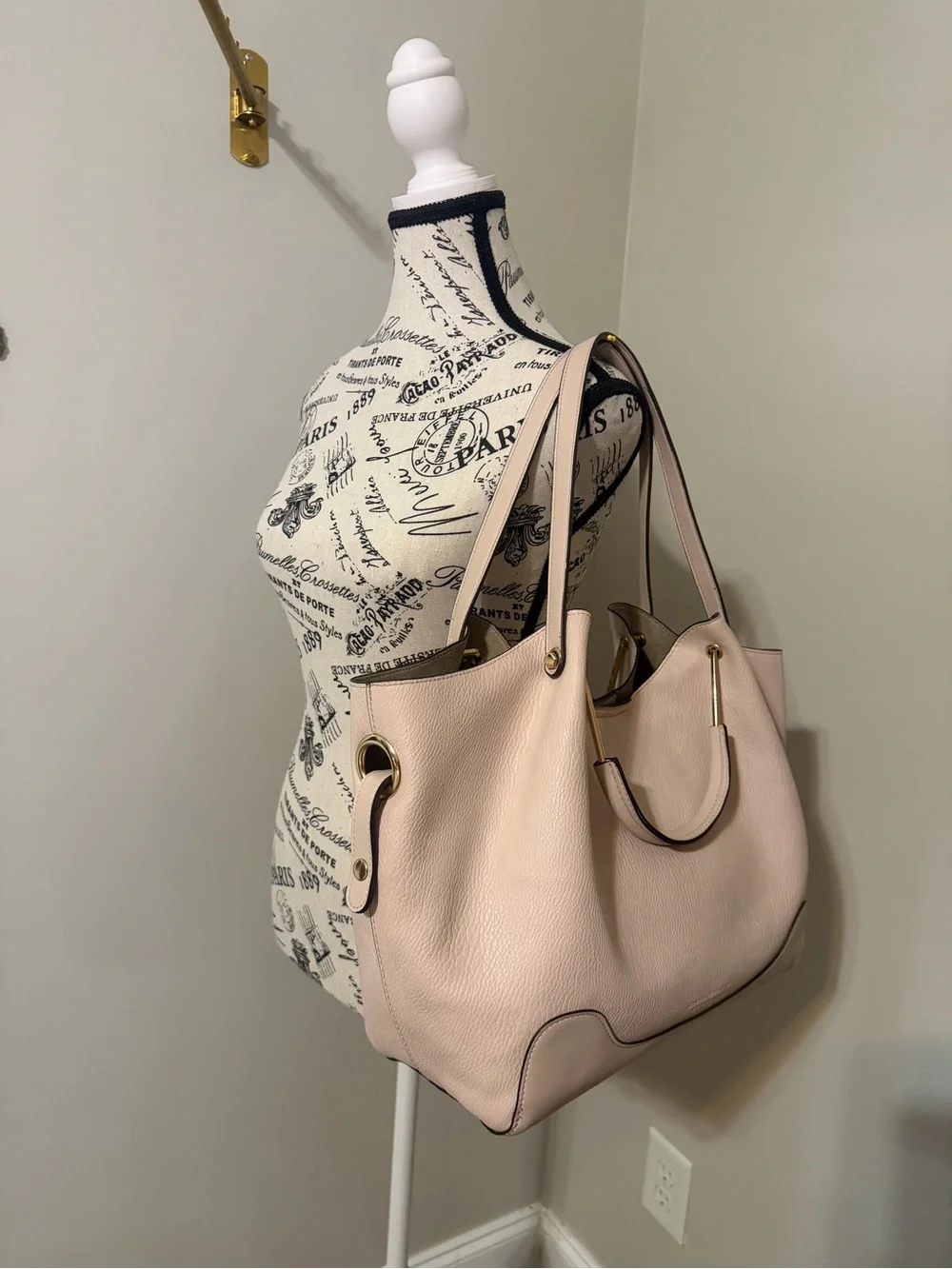 Sondra Roberts Squared Blush Vegan Leather Tote Shoulder & Top Handle Bag - Picture 16 of 16